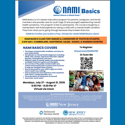 NAMI Basics Educational Program 7/27/26 - 8/31/2026